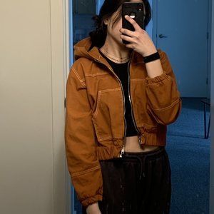 Dirty Orange Bomber Jacket Size M